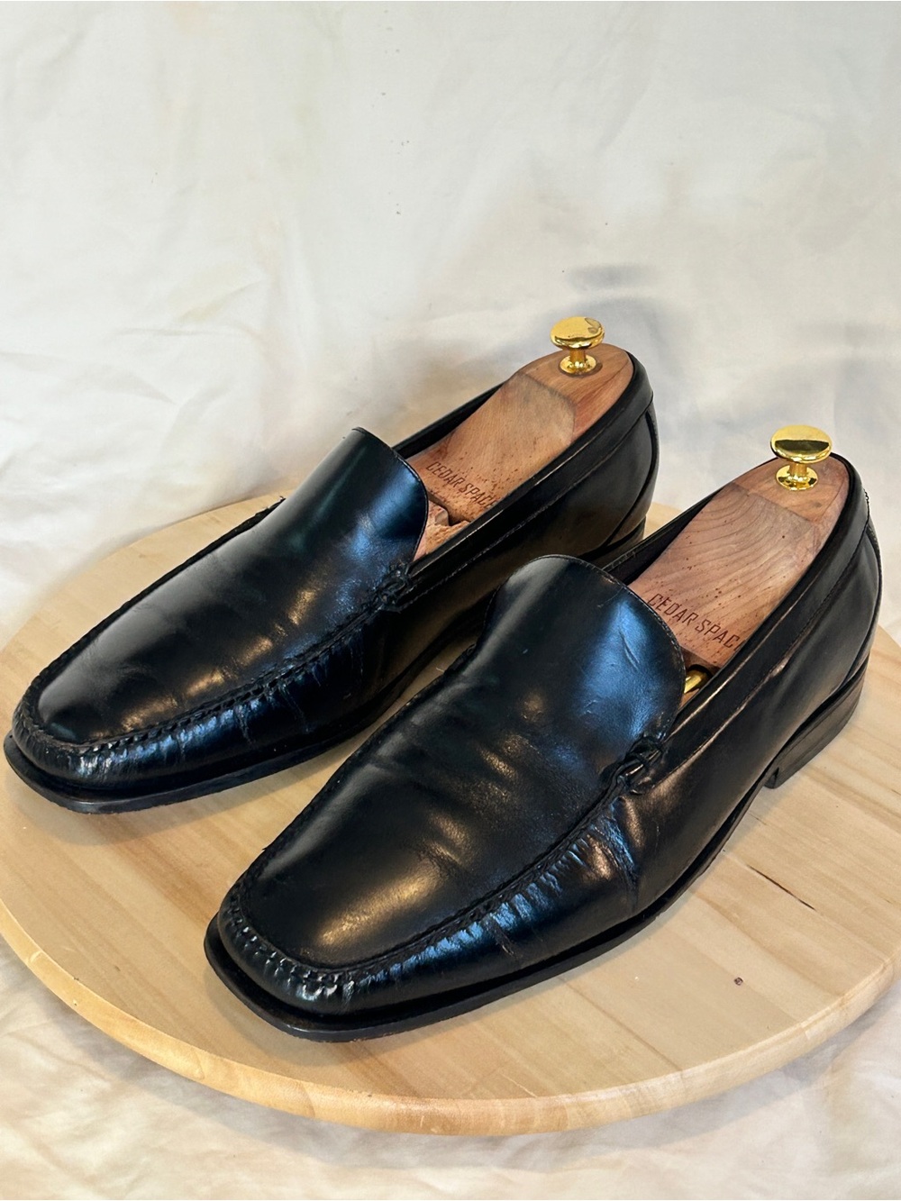 Cole Haan Men’s Black Leather Slip-On Dress Loafers Almond Toe US 11.5M